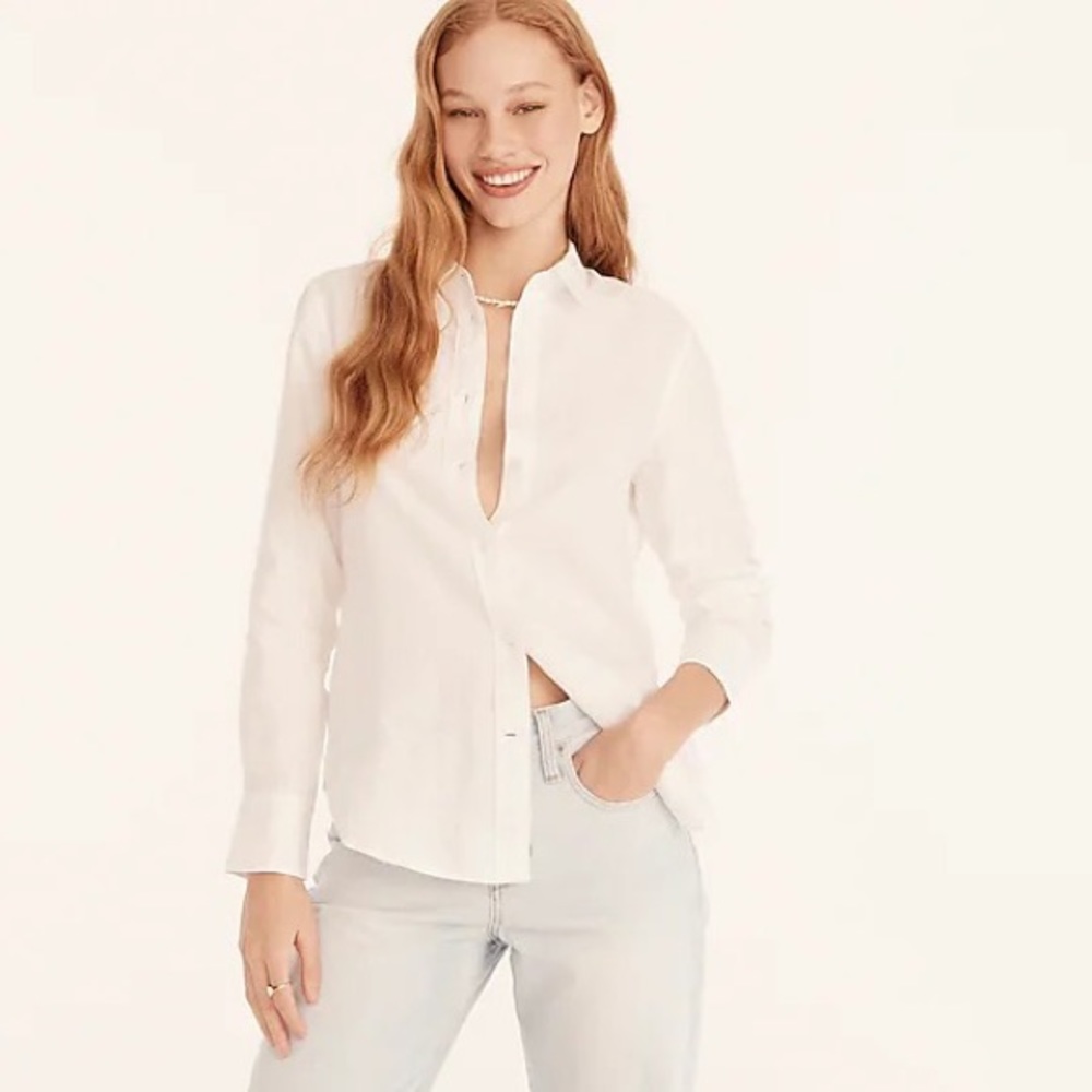 J Crew Baird McNutt Irish Linen Button Down Shirt.
